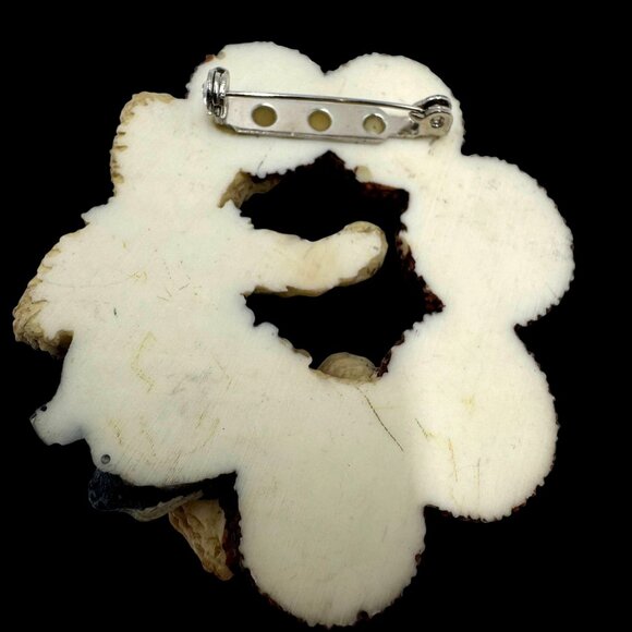 Boyds Bears & Friends Teddy Bear Basketball Pin Brooch Paw Print on Ball - Picture 4 of 5